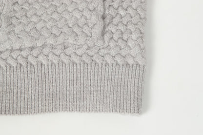 Chrome Hearts Gothic Cross Knit Cardigan - Black Grey Streetwear Jacket 904