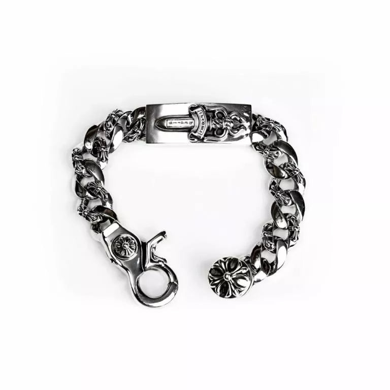 Chrome Hearts DAGGER ID FANCY LINK CLIP BRACELET -6